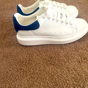 Alexander McQueen sneakers size 12 in men white and blue color way